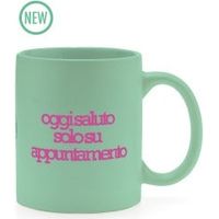 Più Forty +40 Mug Ceramica con Manico 32,5 Cl Stampa "Oggi Saluto Solo su Appuntamento" Verde Mat