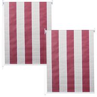Lot de 2 stores à enroulement HWC-D52, store à enroulement latéral, 120x230cm protection solaire opaque - rouge/blanc/be