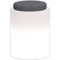 Poltroncina luminosa Round Bright rotonda con led pouf "Made in Italy" per esterno -Blu / Con cavo