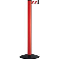 Poste con cinta de seguridad individual D83xH970mm rojo cinta roja/blanca base VG VIA GUIDE