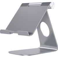Support de tablette réglable, support pour iPad, station d'accueil de bureau en aluminium compatible avec iPad Air 4/Mini, iPad 10.2/9.7, iPad Pro 11/12.9, Samsung, Nintendo et autres.