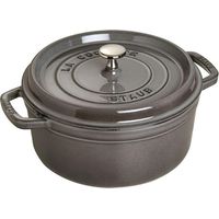 Staub Cocotte redonda 24 cm gris grafito de hierro fundido esmaltado