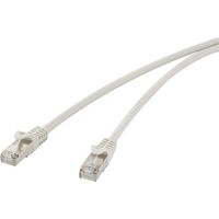 Renkforce RF-4724272 RJ45 Patchkabel CAT 5e F/UTP 0.50 m Grau mit Rastnasenschutz 1 St.