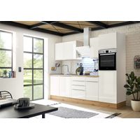 Küche Küchenzeile Küchenblock Marleen Premium 280 cm Weiß Artisan Eiche Respekta