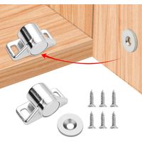 Set di 2 chiusure magnetiche per ante di armadietti, con 6 viti, chiusura magnetica, gancio per armadietti, chiusura magnetica per ante di armadietti, magnete per ante di armadietti, fermaporta magnet