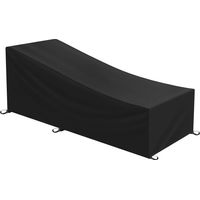 Housses De Meubles De Jardin, Imperméables, Résistantes À La Poussière, Pour Chaises Rectangulaires, Pour Patio, Extérieur – 210d Noir(200x70x40/68cm)