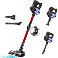 Aspiradora inalámbrica Ultrixe, potente función 2 en 1, succión de 15 kPa, 100 W de potencia, plegable 180°, con luz LED, 2 niveles de succión, Para limpiar sofás, pelo de mascotas, alfombras