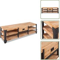 Meuble TV 140x40x45 cm bois d'acacia massif - Meubles Tv - Meuble Tv - Meuble Salon - Mobilier Design - Acacia Massif