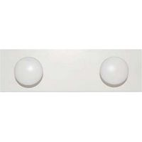 1PZ APPENDIABITI IN LEGNO 2 POSTI BIANCO - cm.9x29