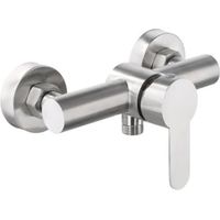 Mitigeur de douche monocommande, robinet de douche mural en acier inoxydable 304, mitigeur de douche monocommande avec accessoires de montage, mitigeur de douche mural pour baignoire et douche (eau ch