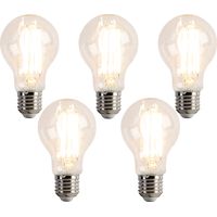 Set of 5 E27 Dimmable LED Bulbs A60 7W 780 lm 2700K