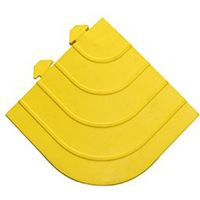 Tapis d'atelier Modulaire - Tapis anti-fatigue - Pièce d'angle jaune