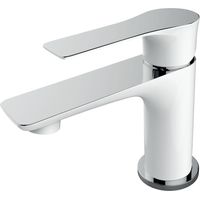 Essebagno Lover grifo mezclador blanco cromado para lavabo