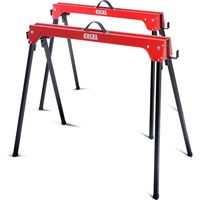 Excel Twin Pack 5157 Compact Folding Steel Saw Horse Heavy Duty 500kg Saw Bench