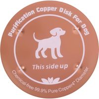 Copper Disc for Dog Water Bowl, 10cm, 99.99% Pure Copper Animal Purification Disc for Dog Water Dispenser with 4-Point Support, Year-Round Use, Naturally Purified