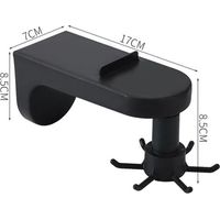 Bathroom Hooks - Model 04 - Black - Set of 6 - Wall Mounted - For Indoor Use