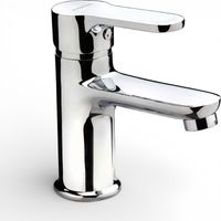 Miscelatore lavabo in acciaio cromato con scarico e flessibili Prius