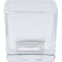 Vase Cube 10x10x10 Cm Verre Cristal Bougies Porta Fiori Porta Pianta