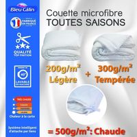 Couette 4 saisons 220 x 240 pour lit 140x190 à 160x200