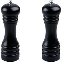 Set aus 2 manuellen Pfeffermühlen - FACKELMANN PROFESIONAL - 18 cm - Schwarz