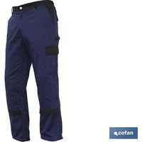 Pantaloni da lavoro flessibili Jano Slim Fit Blu scuro/Nero T-56