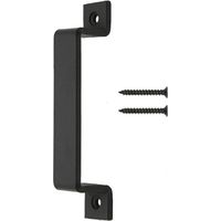 2pcs Poignée de porte de grange Poignée de porte en acier noir massif (le noir)160mm
