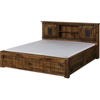 Bett mit Schublade Mango 180x200 braun lackiert RAILWAY 472