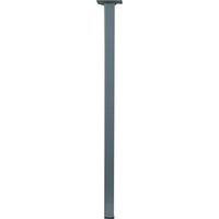 Gamba tavolo fissa quadrata in acciaio grigio opaco, 80 cm HETTICH