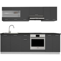 Esilo aménagement de la cuisine, cuisine modulaire 240 cm blanc, gris.