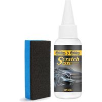 Kit de réparation des rayures de voiture avec crème anti-rayures (30 ml/50 ml) et éponge.