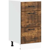 vidaXL Armoire de cuisine Lucca chêne fumé bois ingénierie