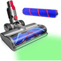 LED Bürste Kompatibel mit Dyson V7 V8 V10 V11 V15 Staubsauger,Austauschbarer Bürstenkopf mit Direktantriebszubehör,für Parkett,Hartböden und Teppiche.(2PS bürste)