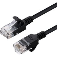MicroConnect U/UTP CAT6 15 m Schwarzes, dünnes Netzwerkkabel, ungeschirmt, PVC, 4x2xAWG 30/7 CU, Außendurchmesser: 3,6 mm, V-UTP615S-slim