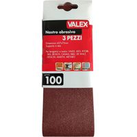 NASTRO ABRASIVO SET 3 PZ GR100 75x457 SMUSSATRICE LEVIGATRICE LN860 VALEX 1905143