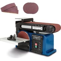 Scheppach ponceuse à bande et à disque BTS900 - meuleuse - 370W - 2850 min-1 - plateau de ponçage Ø150mm - 3 bandes et 3 disques inclus