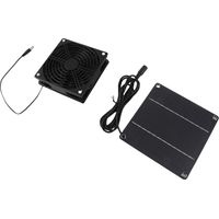 Solar Panel Fan 3W Weatherproof Solar Panel Kit for Small Chicken Coops, Greenhouses, Sheds,Pet Houses