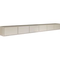 Selsey Framme – Hängendes TV-Board mit sechs Klappen 300 cm, Kaschmirgrau