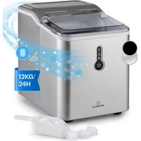 Klarstein – Machine à glaçons professionnelle 1,5L – Produit 12 kg de glaçons en 24h – Glaçons en 8 minutes – Commandes tactiles – Alarme de sécurité