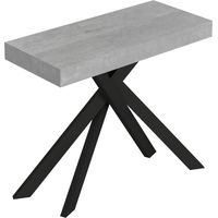 Consolle allungabile 90x40/196 cm Saki Small cemento gambe antracite