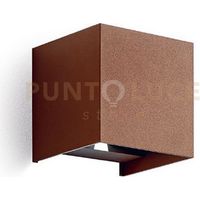 GES867C- APPLIQUE MARRONE A LED 2 LUCI BIEMISSIONE 3000K 830LM 2X10W IP54 12X12CM