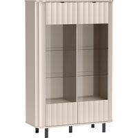 Selsey NOVADO – Vitrine 1 porte, 65 cm, gris cachemire
