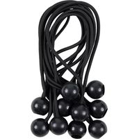Lntyq Spanngummi mit Kugel, 25 Stück, 20 cm – elastisches Spanngummi zur schnellen Befestigung von Plane, Zelt, Banner etc., schwarz