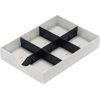 Schublade doc 23 x 5,3 x 32 cm (B x H x T) geschlossen inkl. 1 Längststeg 2 Querstege Polyl weiß