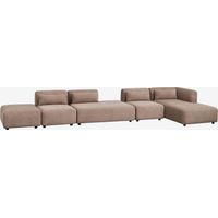 SKLUM Modulares Ecksofa mit rechter Chaiselongue, 4-teilig, mit Ottomane und Hocker Fogler