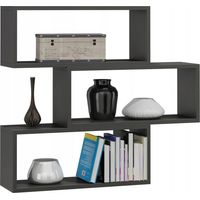 Estante de pared colgante Adam de color gris antracita.