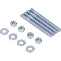 Kit de goujons de carburateur en métal avec écarteurs - Ensemble de 4 goujons de 3,5 pouces pour filetage 5/16" - Montage de carburateur sur collecteur d'admission