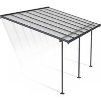 Patio Cover Sierra 3 x 4.25 Clear - Polycarbonate - L434 x W299 x H305 cm - Grey
