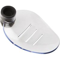 Porte-savon transparent pour barre de douche de 25 mm de diamètre
