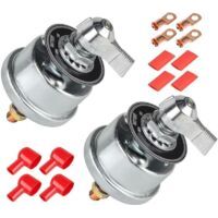 Interrupteur isolateur de batterie 12-48 V, 200 A, bornes en cuivre, pour voitures, camions, camping-cars et bateaux - Crezuo