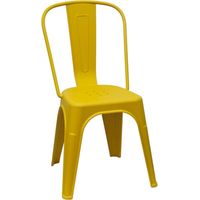 Chaise Mod. Urban Industrial en Polypropylène Mustard Pizzeria Bar Restaurant
